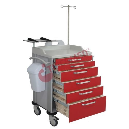 Notfallwagen - TEC 4510 - Tiscomed - medizinisch / für Kliniken / Medikamente