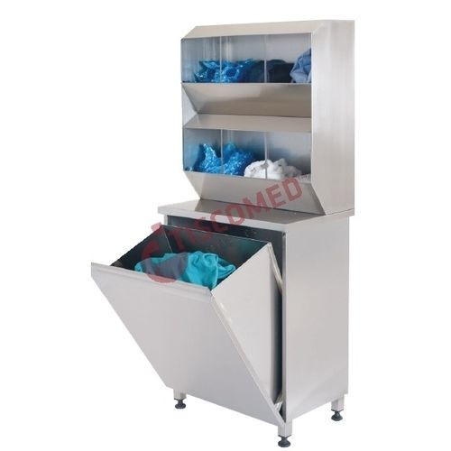Wäscheschrank - TDCA 2001 - Tiscomed - Abfalleimer / für Krankenhaus / Edelstahl