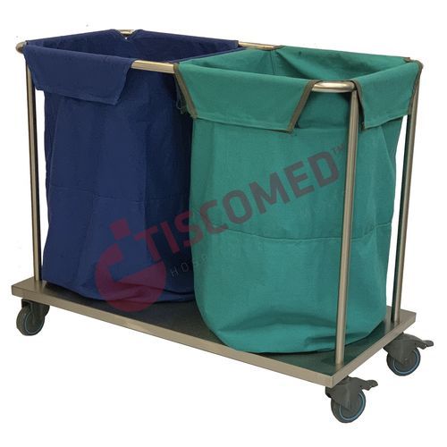 Medizinischer Sackhalterwagen - TTLA 3610 - Tiscomed - Wäscherei / Reinigung / 2 Säcke
