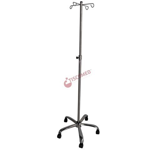 Infusionsständer auf Rollen - TIVS 3850 - Tiscomed - 4 Haken / Edelstahl