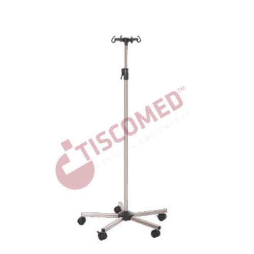Infusionsständer auf Rollen - TIVS 3860 - Tiscomed - bodenstehend / 4 Haken / für Bett