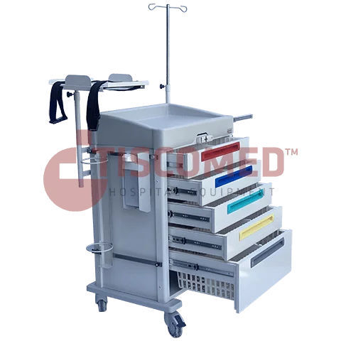 Notfallwagen - TCEC 1400 - Tiscomed - medizinisch / für Kliniken / für Defibrillator