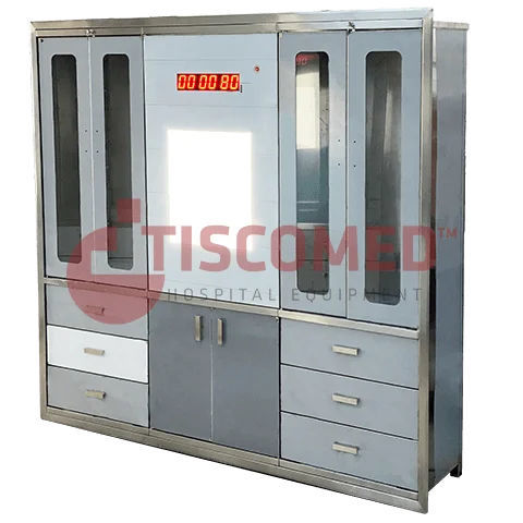 Schrank für Instrumente - TORC 2810 - Tiscomed - für Röntgenfilme / für OP-Bereich / mit Regal