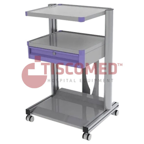 Aluminiumwagen - TTDE 3040 - Tiscomed - 1 Schublade / mit Regal / mobil