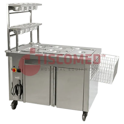 Wagen für Kliniken - TBMT 1200 - Tiscomed - Service / zum Servieren / Edelstahl