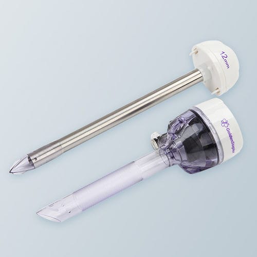Laparoskopischer Trokar - NKTL5 - Golden Stapler Surgical - mit Einblaseport / mit Verschlussstopfen / zum Einmalgebrauch