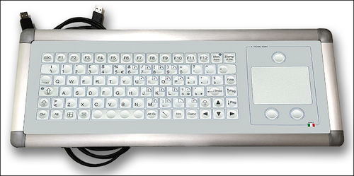 Touchpad-Tastatur - KT-105-IM-04 - K-Tronic - Aluminium / USB / antimikrobiell