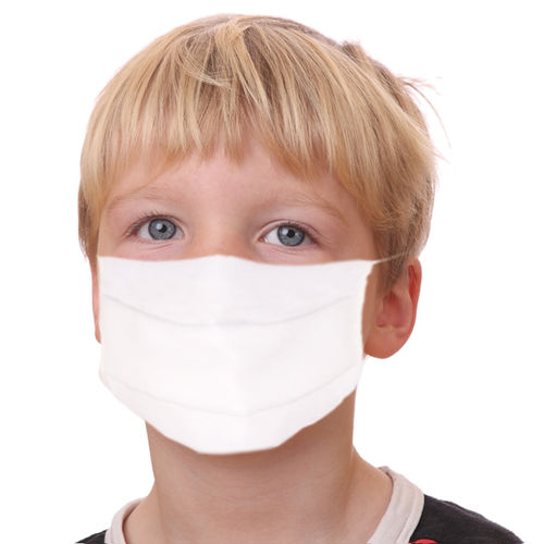 Stoffschutzmaske - blanc-1 - Dinomed Factory - Polyester / Baumwolle / Pädiatrie