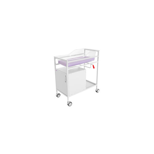 Wiege für Krankenhäuser / mit fester Höhe - HSP 1130 - HOSPITOOL MEDICAL DEVICES INC. - auf Rollen / mit Stauraum / transparent