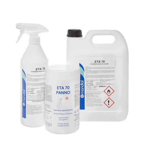 Desinfektionsmittel für Böden und andere Oberflächen - ETA 70  - Mondial - flüssig / 1000 mL / 5000 mL