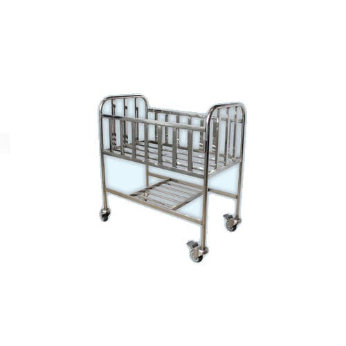 Wiege für Krankenhäuser / mit fester Höhe - MC-11 - jia mei medical products co.,ltd - auf Rollen / mit Stauraum / Edelstahl