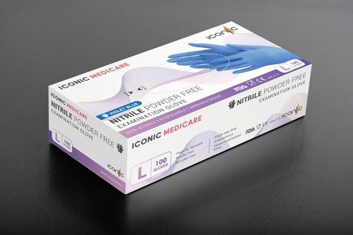 Nitrilhandschuh - Iconic Medicare - für Untersuchungen / Reinigung / puderfrei