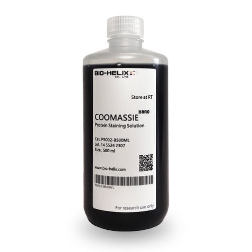 Reagenz / als Lösung - COOMASSIE nano - Bio-Helix - Färbelösung / Farbstoff / Proteinskala