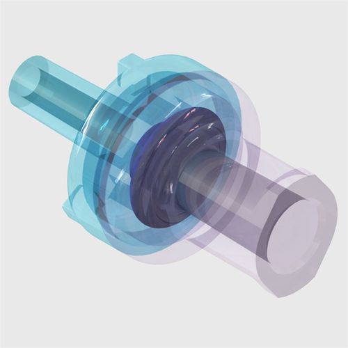 Medizinisches Rückschlagventil - E-C-190043 - The West Group Ltd - Silikon / Polycarbonat / blau