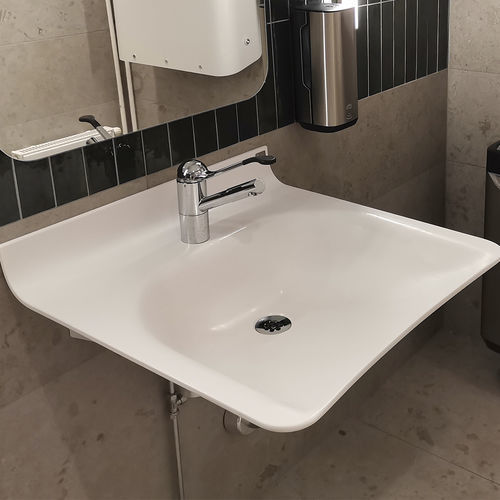 Spüle für Hygienebereich - VH600-80-GW - NOAS Sweden - medizinisch / 1 Station / wandmontiert