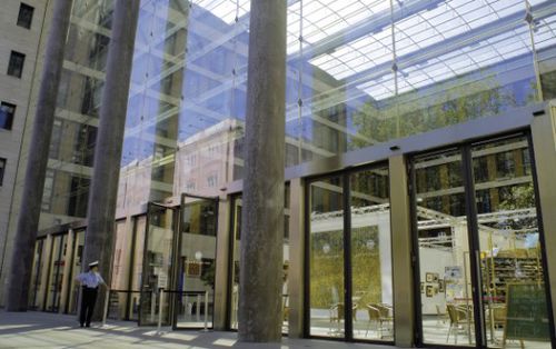 Schutztür - C 90 SU - KOS Spezialtüren GmbH - für Krankenhaus / einflügelig / Edelstahl