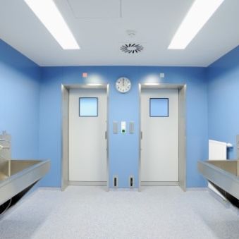 Tür für Krankenhaus - CLEAN K1-A na - KOS Spezialtüren GmbH - einflügelig