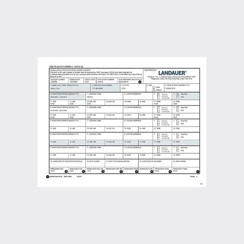 Software / Verwaltung für Patientenberichte - Equivalent Form 4 - LANDAUER - Reporting / für Krankenhaus / Dental