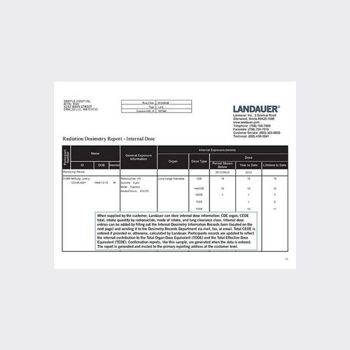 Software für Krankenhaus - Internal Dose - LANDAUER - Dental / für Veterinärmedizin / Reporting