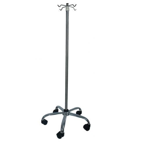 Infusionsstativ auf Rollen - EROND - 4 Haken / Edelstahl