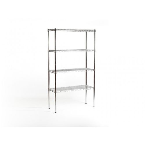 Regal / 4 Regalbretter - Chrome - EROND - vergittert