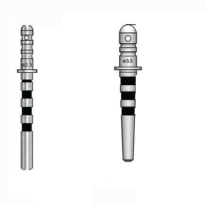 Tiefenlehre für Implantat / für Dentalimplantologie - Teetanium ®  - Medibrex - gerade / Titan