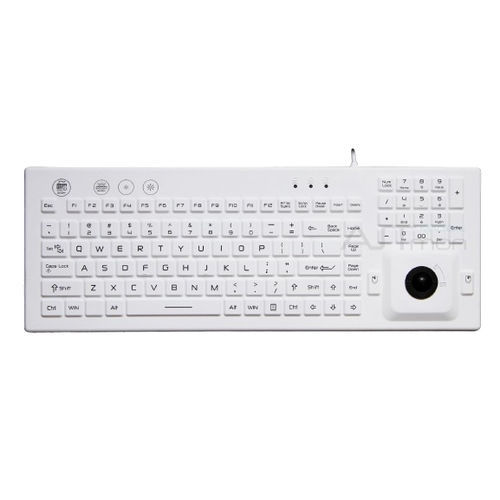 Medizinische Tastatur / mit Zeigegerät - ATM-SK410TB - Shezhen AITmon Technology Co,.Ltd - mit Ziffernblock / Silikon / waschbar