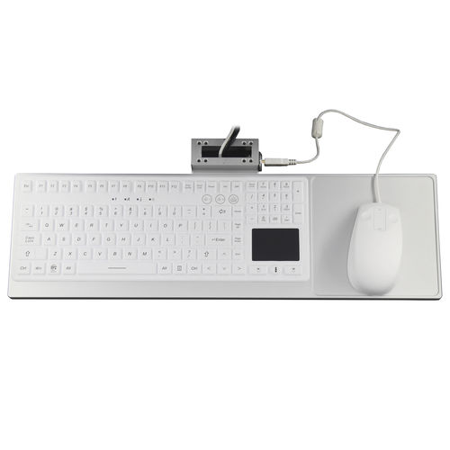 Medizinische Tastatur / Touchpad - ATM-ORK06 - Shezhen AITmon Technology Co,.Ltd - mit Ziffernblock / Silikon / Aluminium
