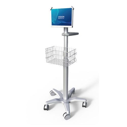 Medizinischer Wagen - VT001-22 - Dongguan Vision Technology Co., Ltd. - für Monitor / Geräte / mit Korb