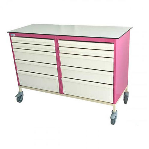 Laborarbeitsfläche - 60.102020 - Mdose - mit Schublade / Epoxid / Aluminium