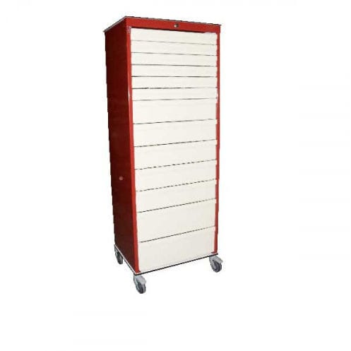 Schrank mit Schlüssel - 60.105005 - Mdose - für Krankenhaus / mobil / mit Schublade