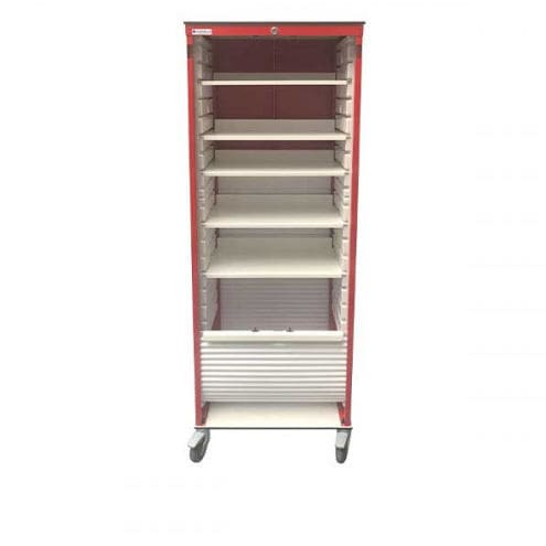 Schrank mit Schlüssel - 60.105017 - Mdose - mobil / mit Schublade / rot