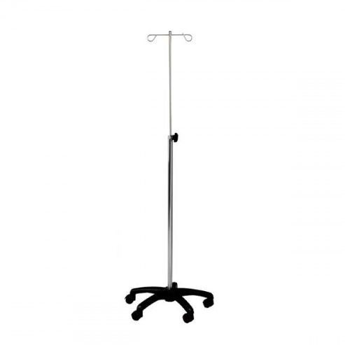 Infusionsständer auf Rollen - 53933 - Mdose - 2 Haken / Edelstahl