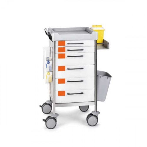 Notfallwagen - INSAUSTI  - Mdose - Geräte / Edelstahl / 6 Schubladen