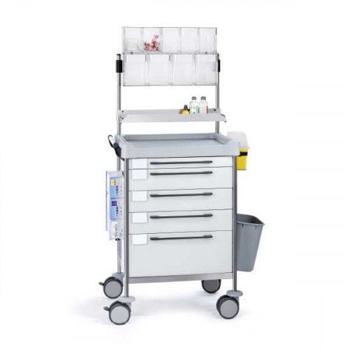 Medizinischer Wagen - INSAUSTI - Mdose - Geräte / Edelstahl / 5 Schubladen