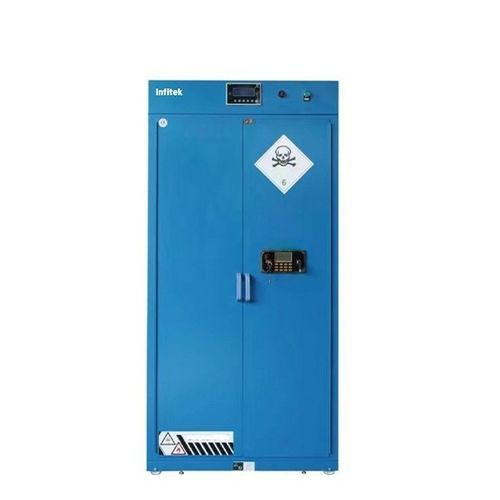 Abstellschrank - SSC-151B - Infitek - für Chemikalien / blau / mit elektronischer Verriegelung