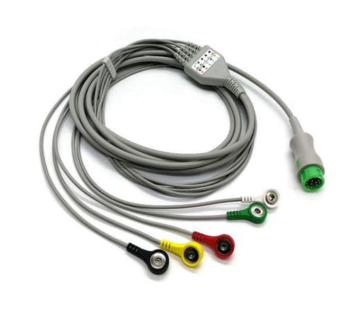 EKG-Kabel / 3-Kabel - EC203SA-012 - Shenzhen Redy-Med Technology Co.,Ltd - 5 Adern