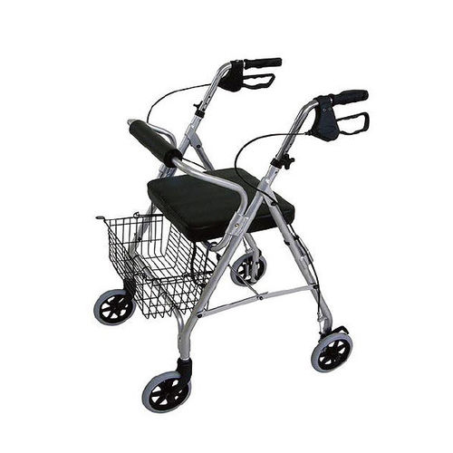 Rollator mit 4 Rädern - YK7010 - Intco Machinery - Aluminiumrahmen / mit Sitz / mit Korb