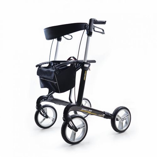 Rollator mit 4 Rädern - SPIRIT X4 - Intco Machinery - Kohlefaserrahmen / mit Sitz / mit Korb