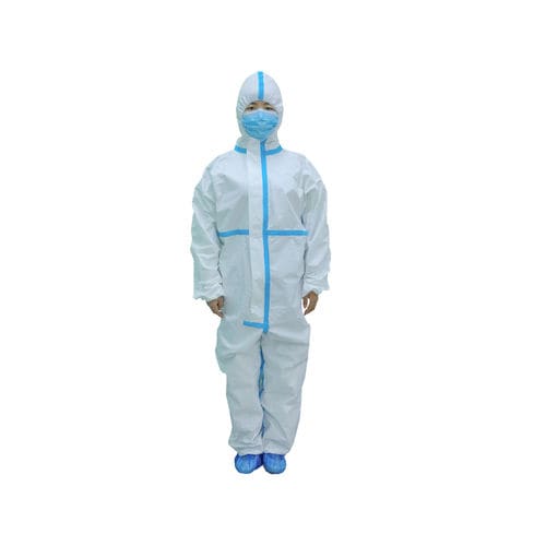 Unisex-Schutzanzug - uy - aus Polyethylen / Vlies / weiß