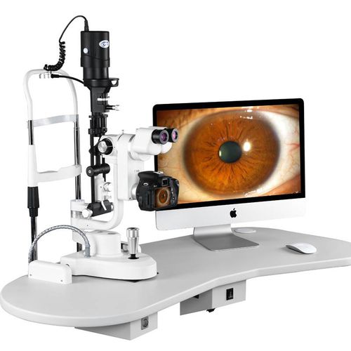 Digitale Spaltlampe - ML-350 - Chengdu SDK Medical Science and Technology - Tisch
