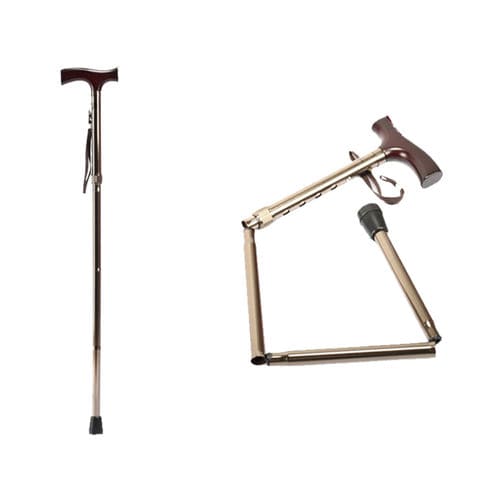 Fritzgriff-Gehstock - KR927L - Zhenjiang Kangrui Rehabilitation Equipment Co., Ltd. - höhenverstellbar / zusammenklappbar