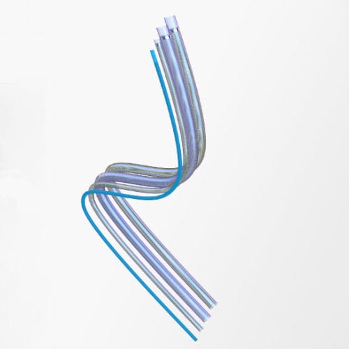 Angiographie-Schlauch - Princeton Medical Scientific - PTFE / Edelstahl / rechtsseitig