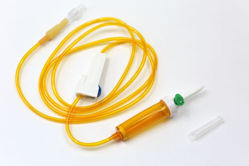 Infusionsset für Chemotherapie - IV04 DF/150R - Sunrise Medical Technology - Polyvinylchlorid / mit Tropfkammer / mit Y-Verbinder