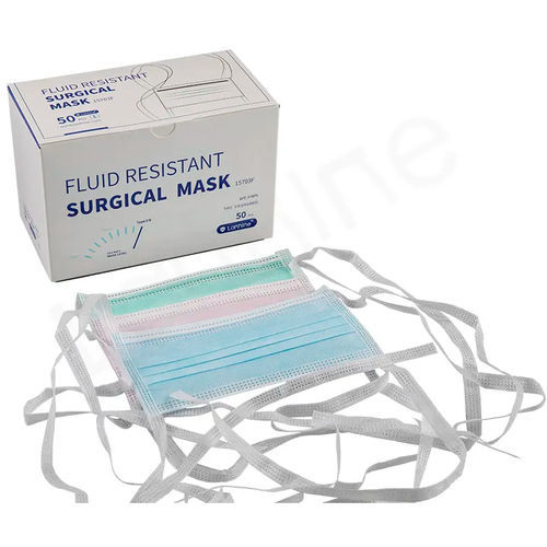 OP-Maske / EN 14683 - 15703F - Zhejiang Lanhine Medical Products - für Erwachsene / 50er-Packung / blau