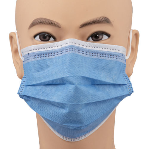 ASTM-Norm OP-Maske - 15604F - Zhejiang Lanhine Medical Products - für Erwachsene / 50er-Packung / blau