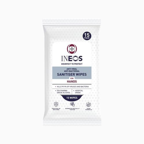 Feuchte Reinigungstücher / für die Handhygiene - U0S6-X73S-E51Q-GNTY - INEOS Hygienics - 15er-Packung