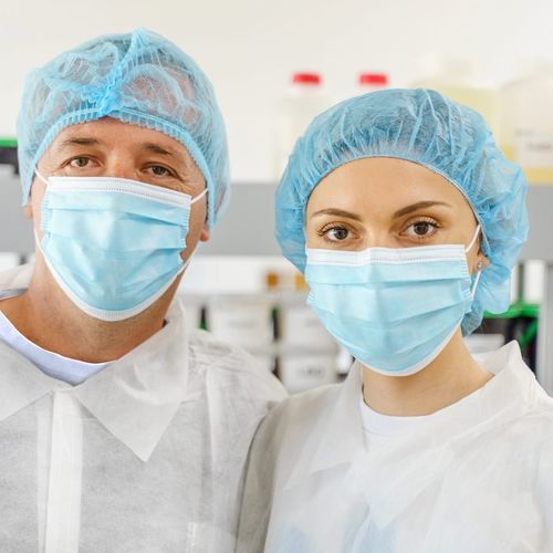 Gebauschte OP-Mütze - MOBCAP14B - Medegen Medical Products - aus Polypropylen / Einweg