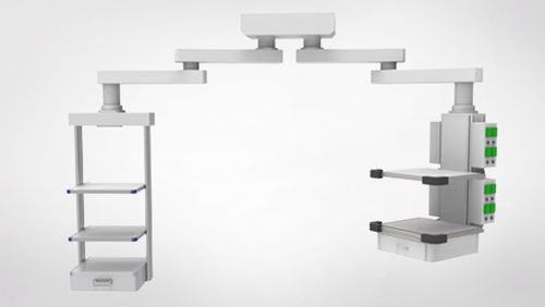 Deckenmontierter Doppelverteilerarm - 6040.35 - Üzümcü Hospital Equipment - für Intensivpflege / mit Gondel