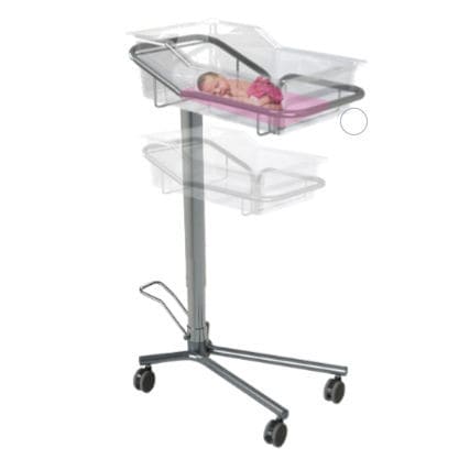 Wiege für Krankenhäuser / für Neugeborene - 107101 - Valiamo - auf Rollen / mit fester Höhe / Edelstahl